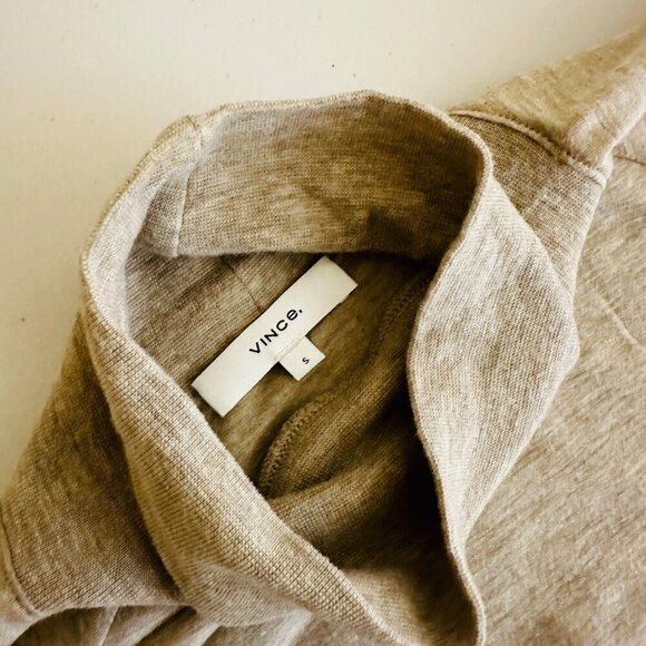 Vince Womens Wool Blend Long Sleeve Knit Top Size S Beige Minimalist Capsule - Picture 5 of 6